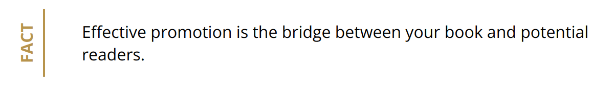 Fact - Effective promotion is the bridge between your book and potential readers.